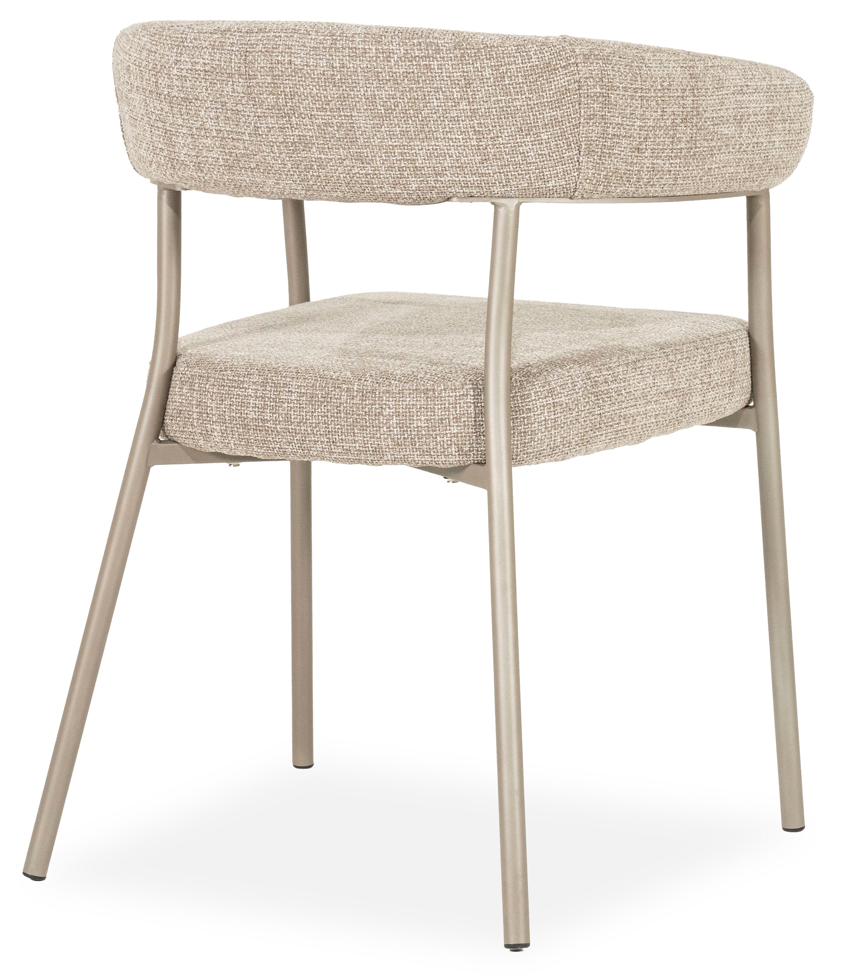 Eetkamerstoel 250028 taupe Yovi B55 x D57 x H77 cm