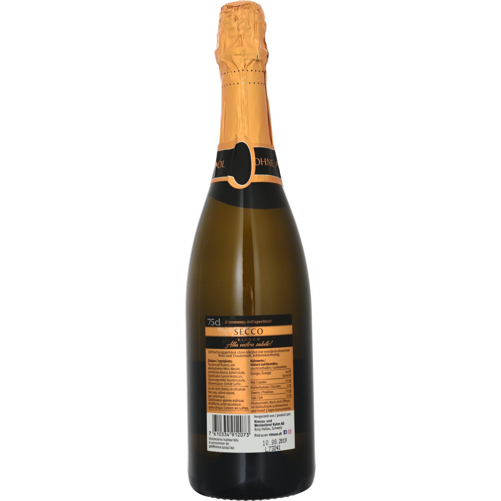 Rimuss Bianco Dry 75 cl, 0% alkoholfrei