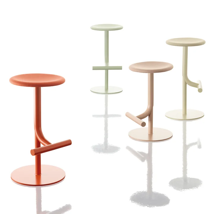 Magis - Tibu Hocker, Stahl beige / PU beige (1712 C)