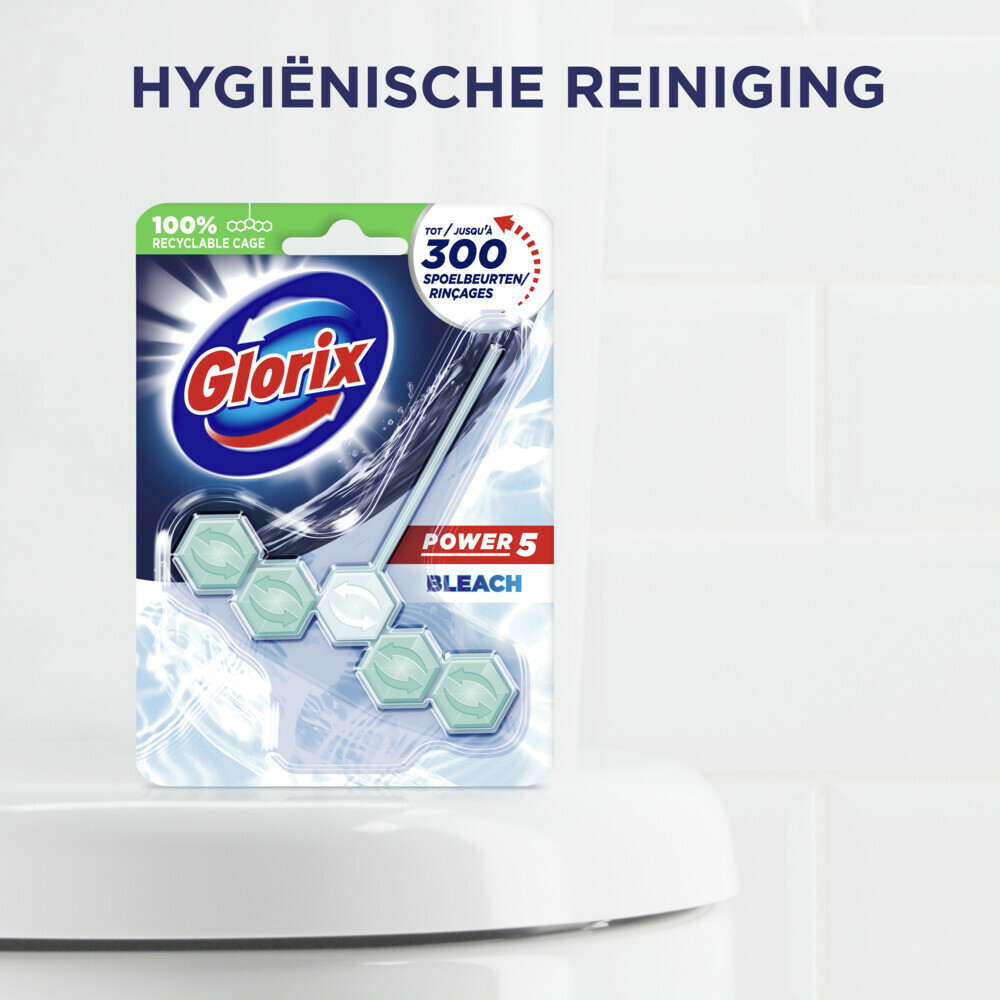 Glorix Toiletblok Power 5 Met Bleek