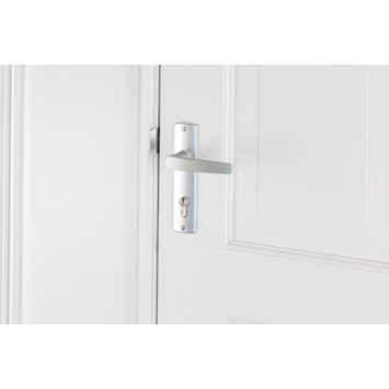 AXA langschild binnendeur aluminium kruk/cilinder 72 mm
