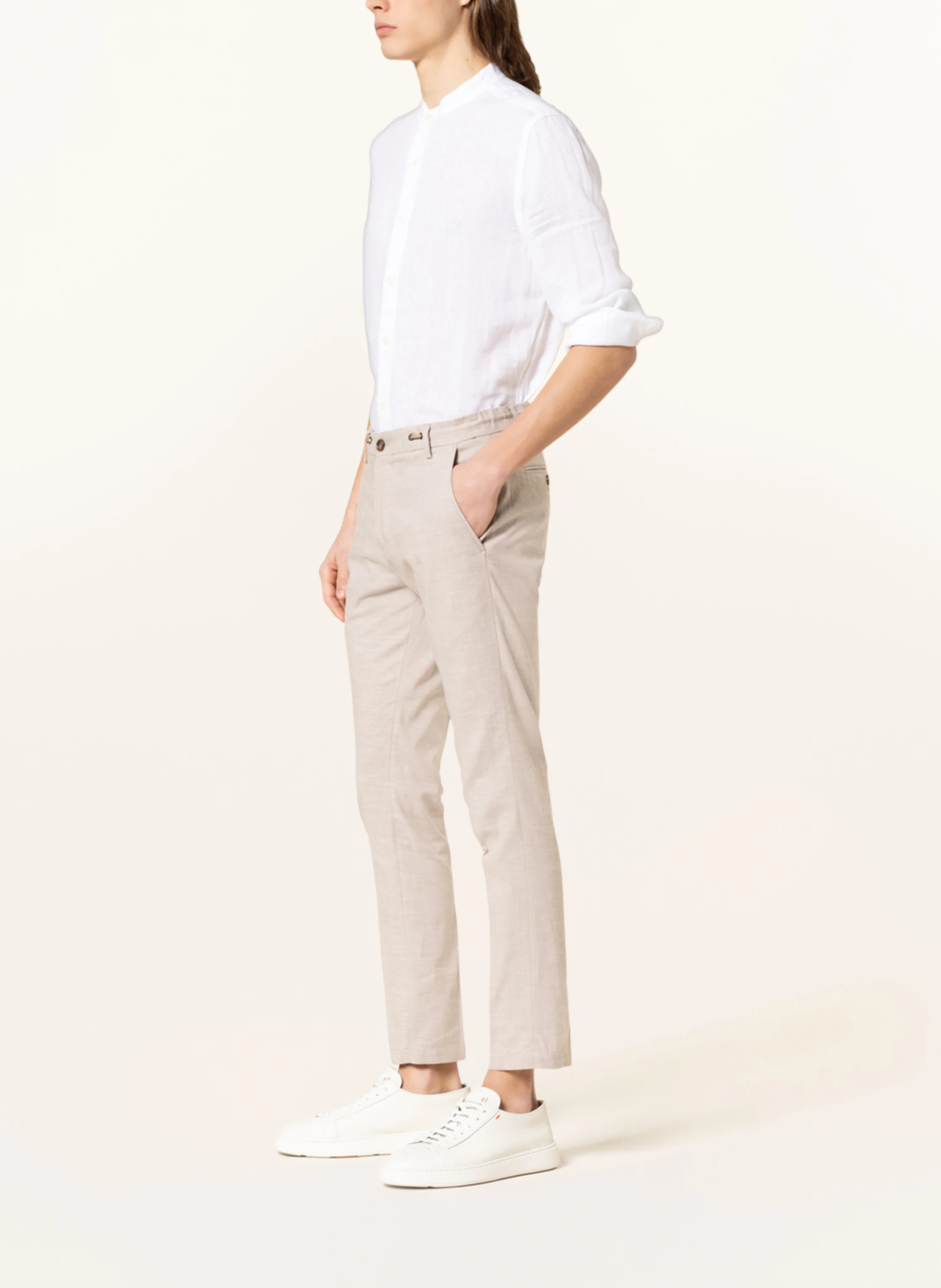 PAUL Anzughose Extra Slim Fit mit Leinen