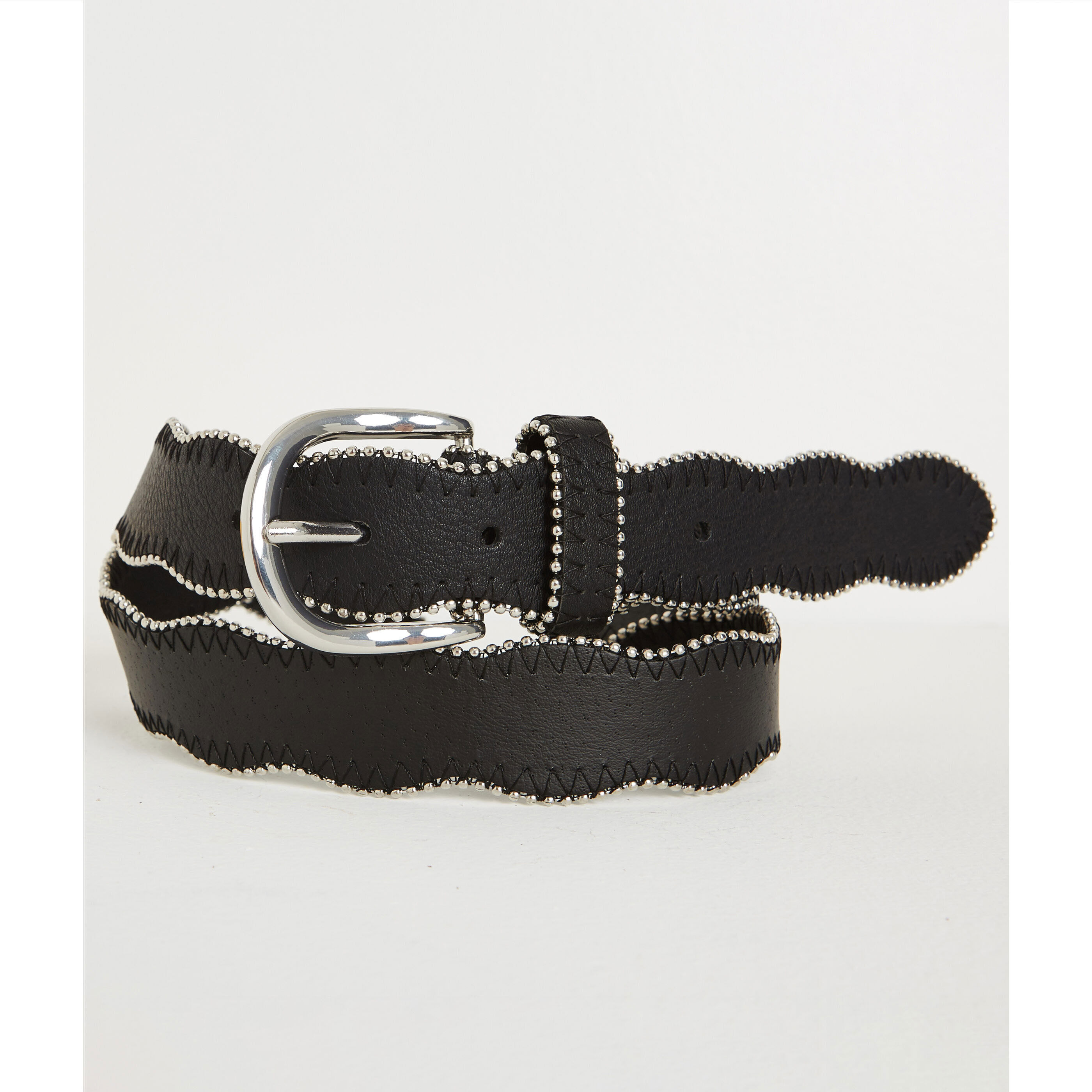 Ceinture ondulée femme - NOIR
