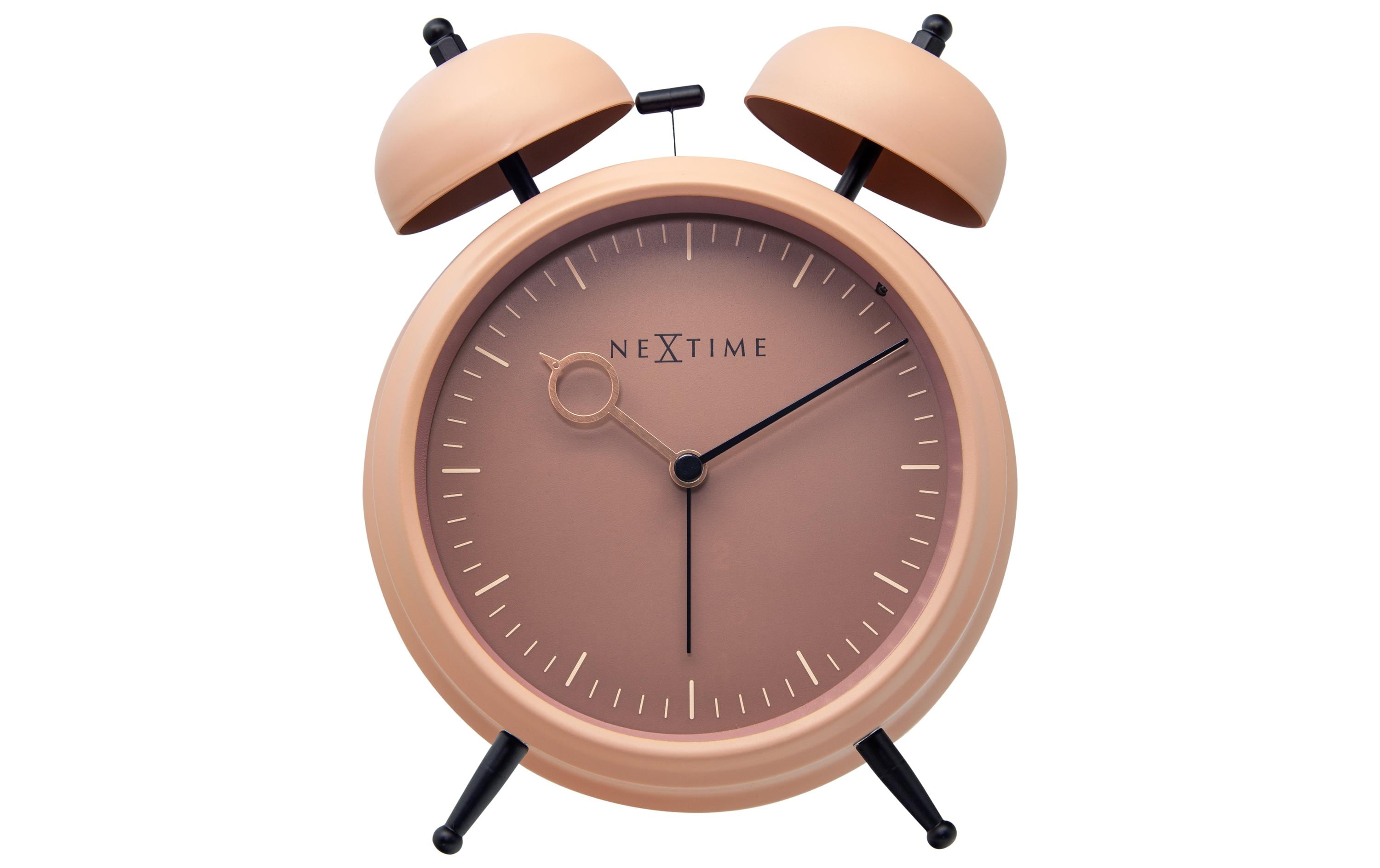 Klassischer Wecker Golden Hour PeachTischuhr mit Doppelglocke