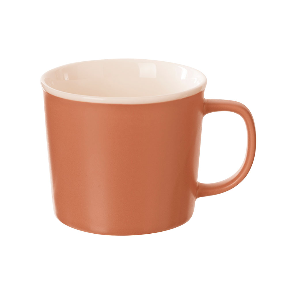 Mug porcelaine terracotta avec anse 38cl