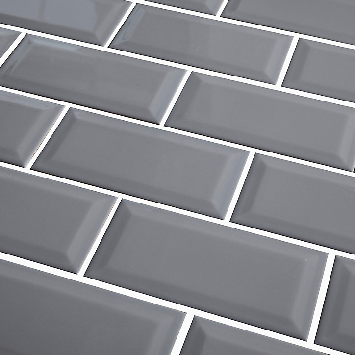 Carrelage mural gris 10x20cm Trentie
