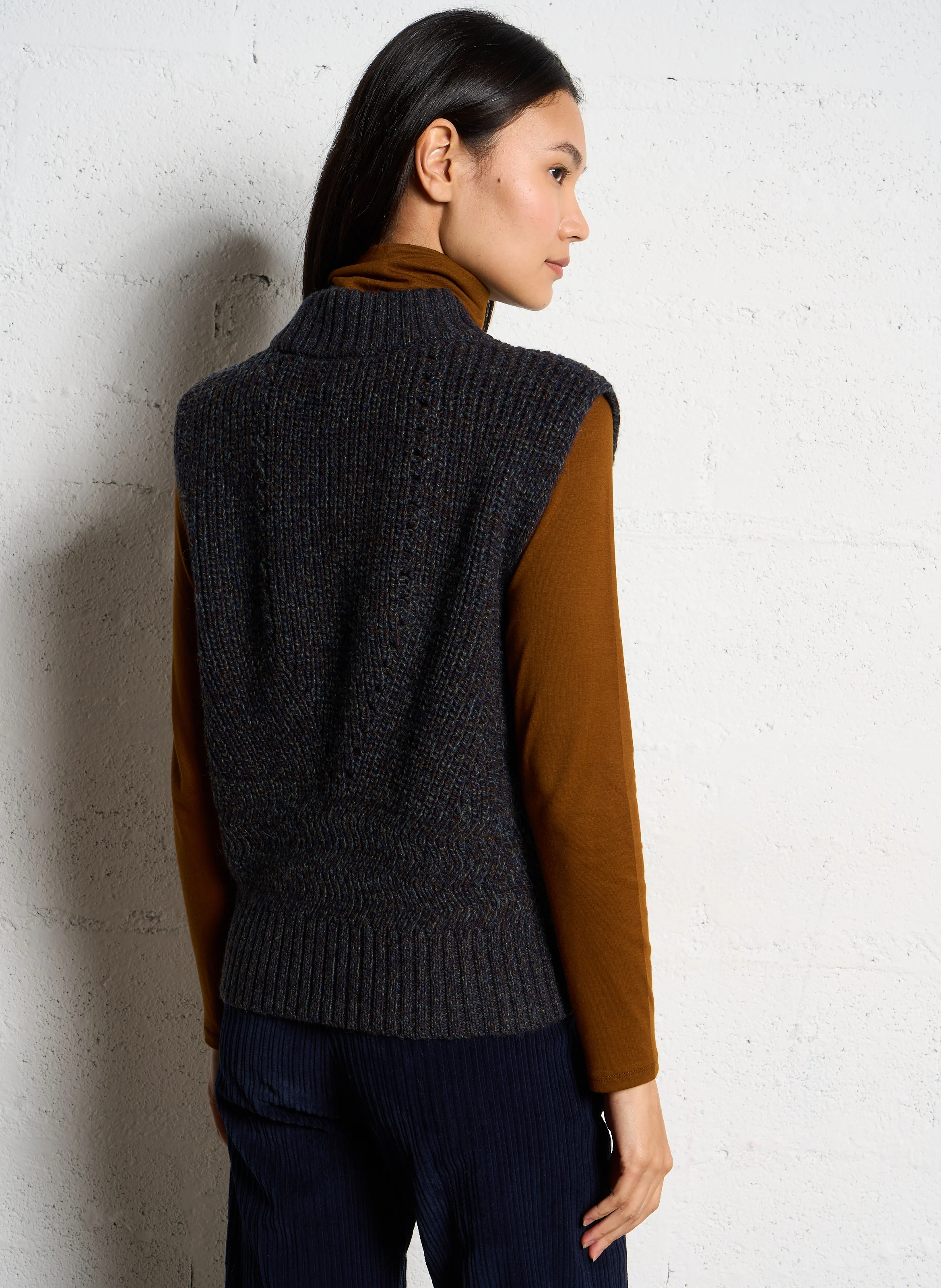 CESARIO - Pull sans manches| Gris