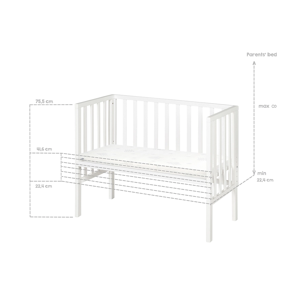 roba Beistellbett 2in1 safe asleep inkl. Matratze