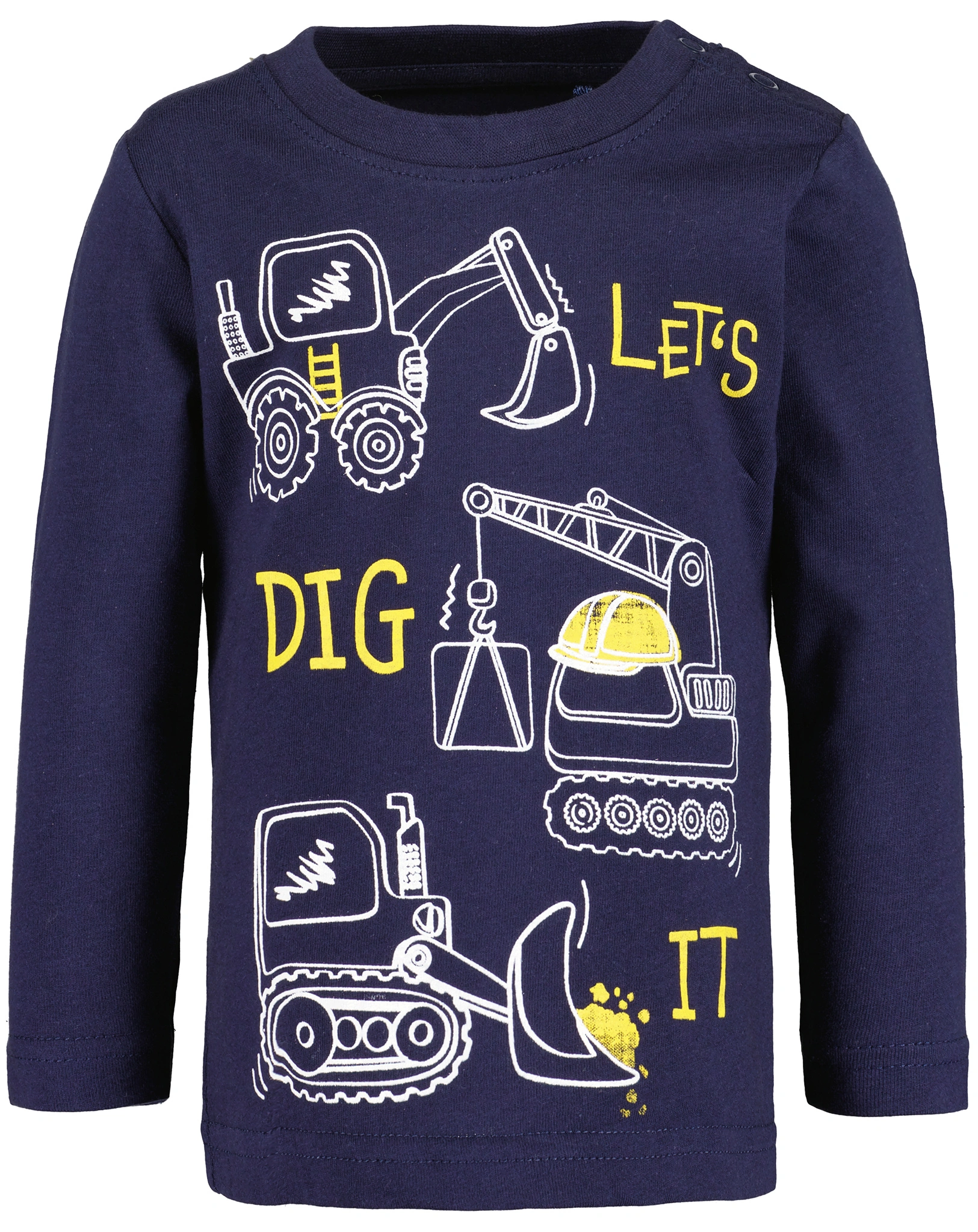 Langarmshirt LET'S DIG IT in nachtblau