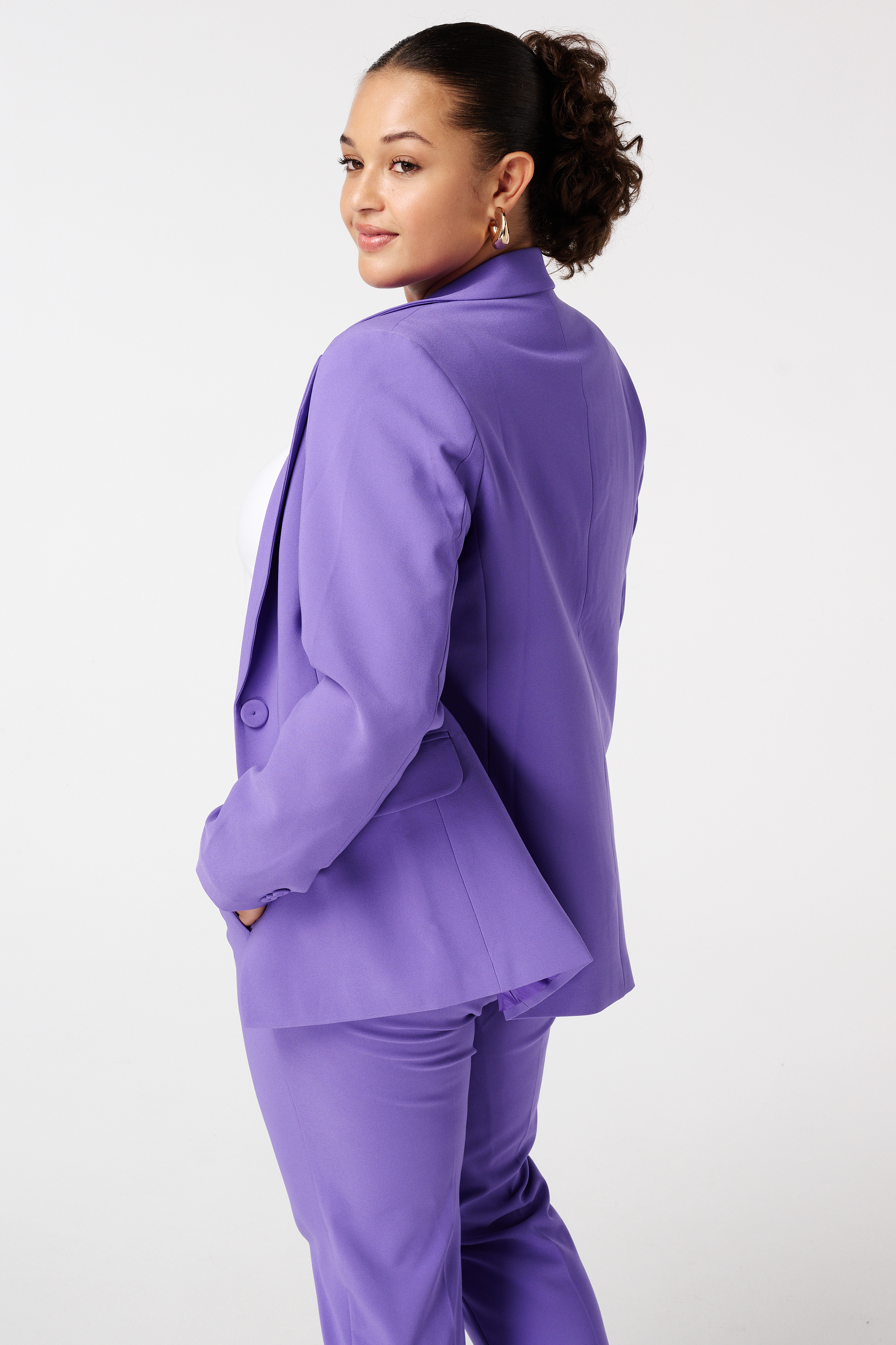 Klassieke blazer Paars
