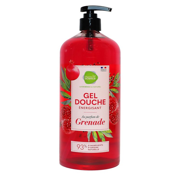 Gel douche énergisant parfum grenade 1 litre