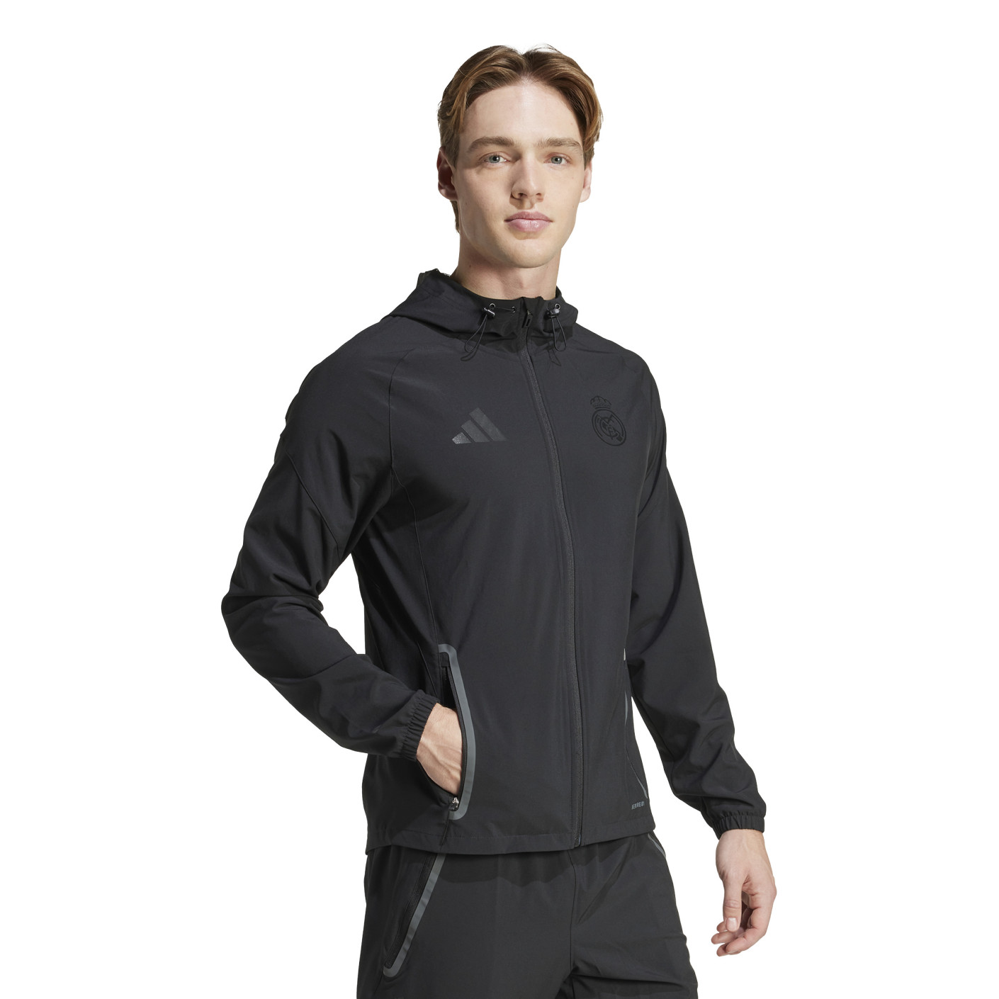 adidas Real Madrid Vis Tech Trainingspak Full-Zip 2024-2025 Zwart