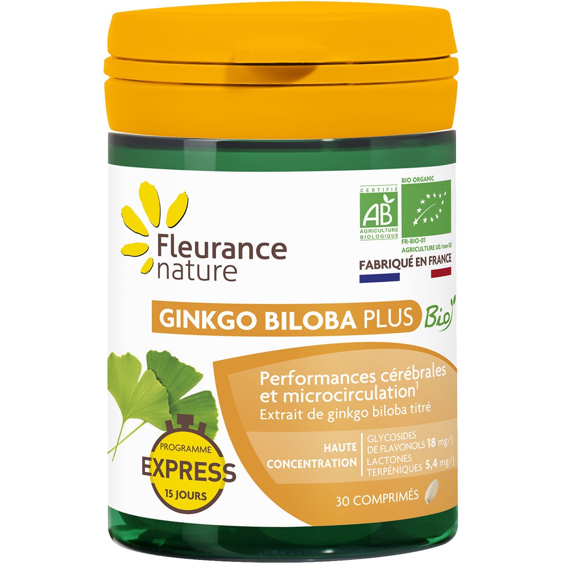 Ginko Bilboa plus bio - Performances cérébrales - 15 jours