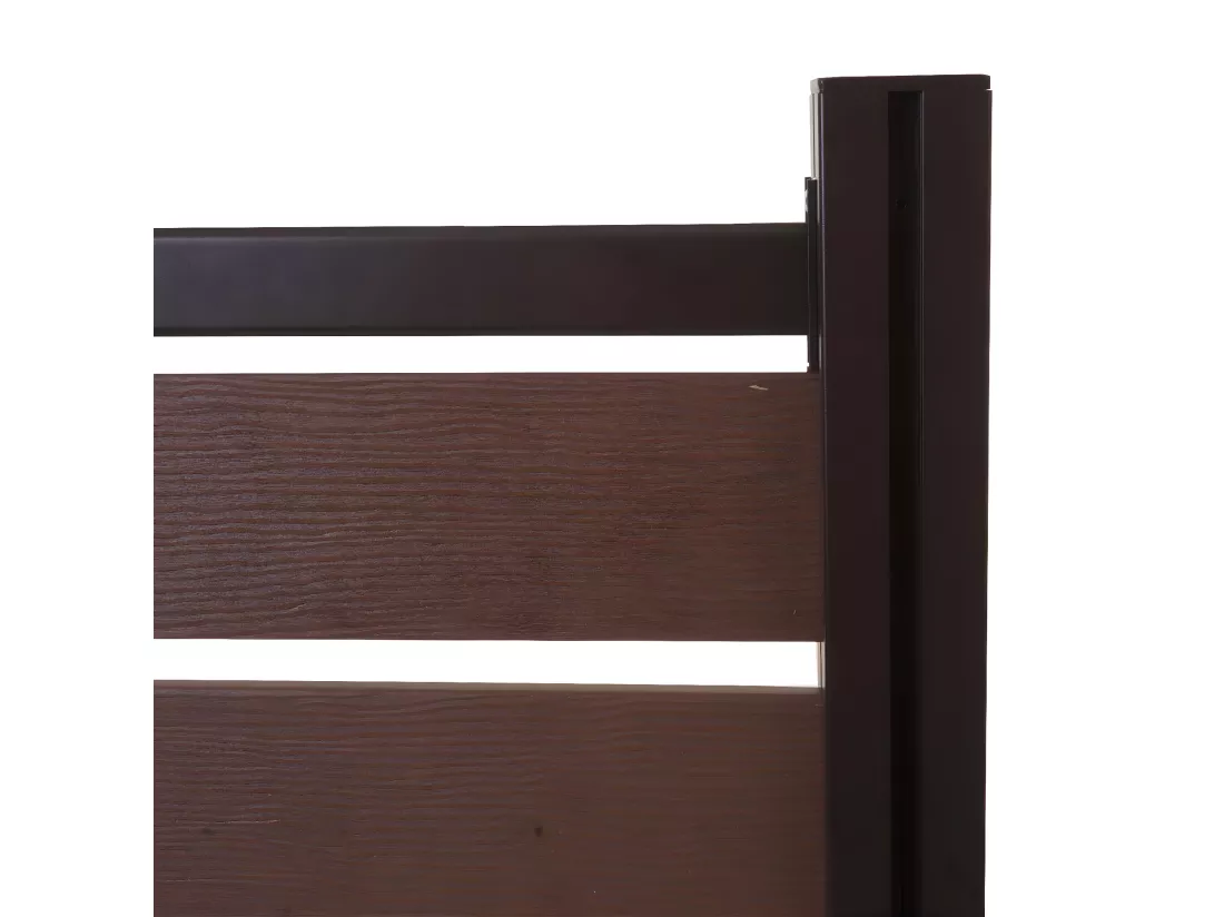 Clôture pour poubelles en aluminium MCW-K57, marron
