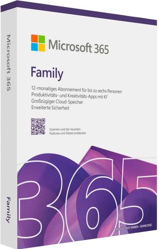 Microsoft 365 Family (DE) voor iPadOS & iOS & Mac OS & Android & Windows