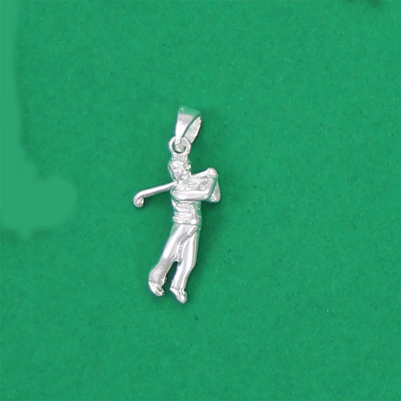 Pendentif joueur de golf - Argent massif