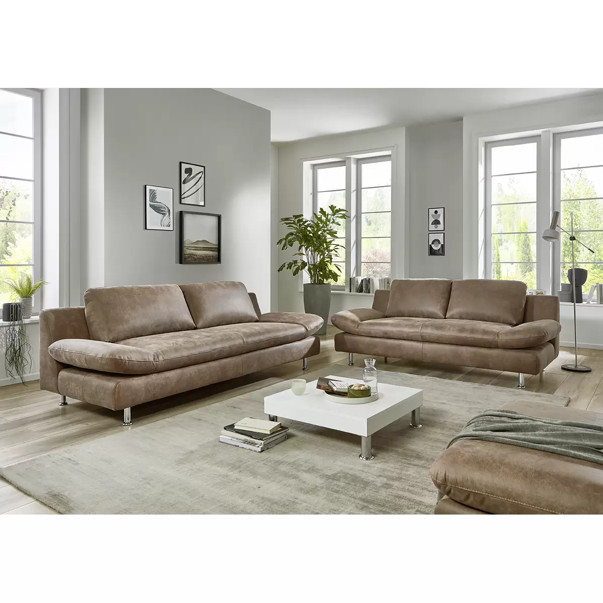 2er Sofa Modell 322 Braun