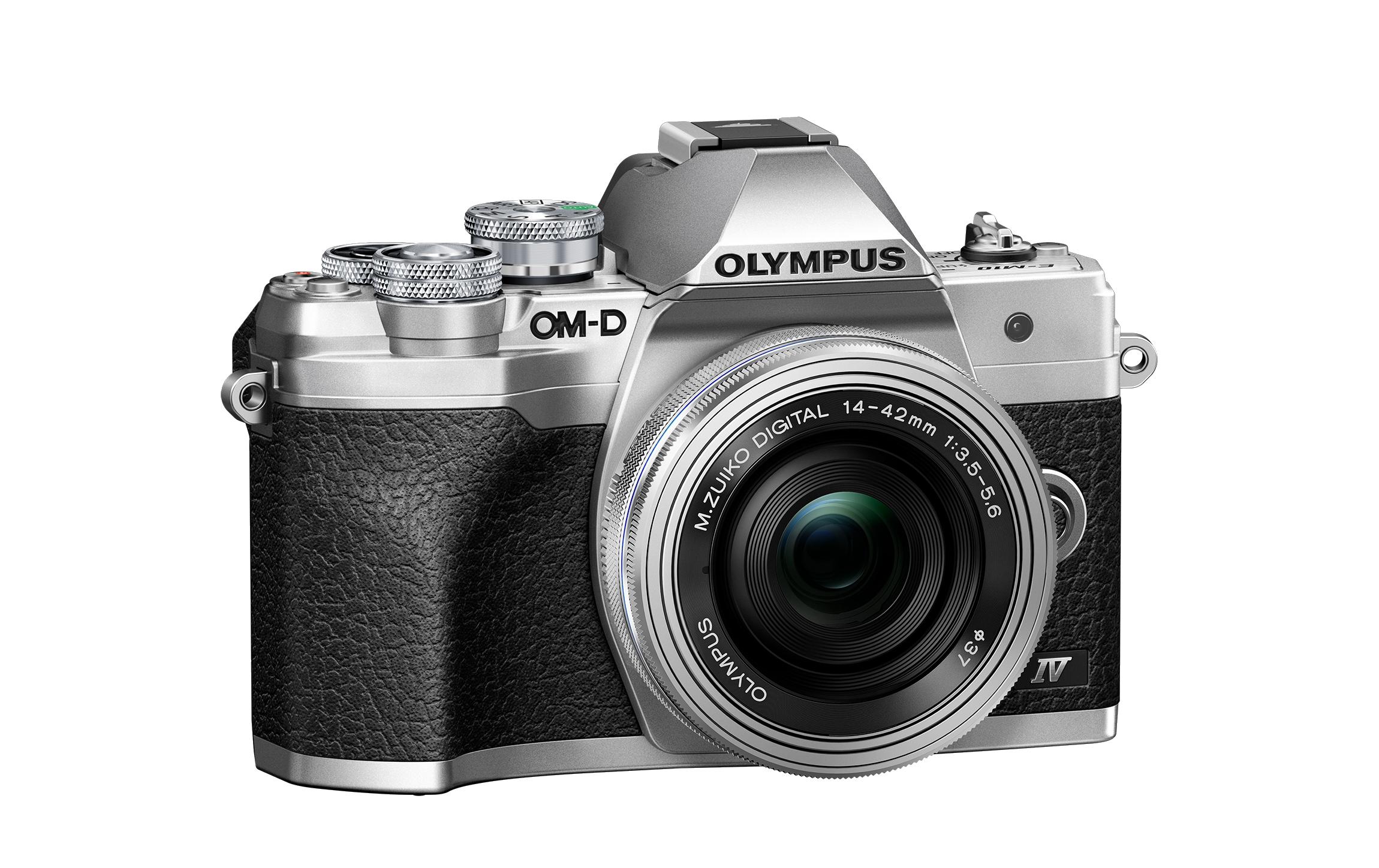 Fotokamera E-M10 Mark IV Kit 14-42 Silber<br>Kompakte Fotokamera mit Bildstabilisator und Sucher