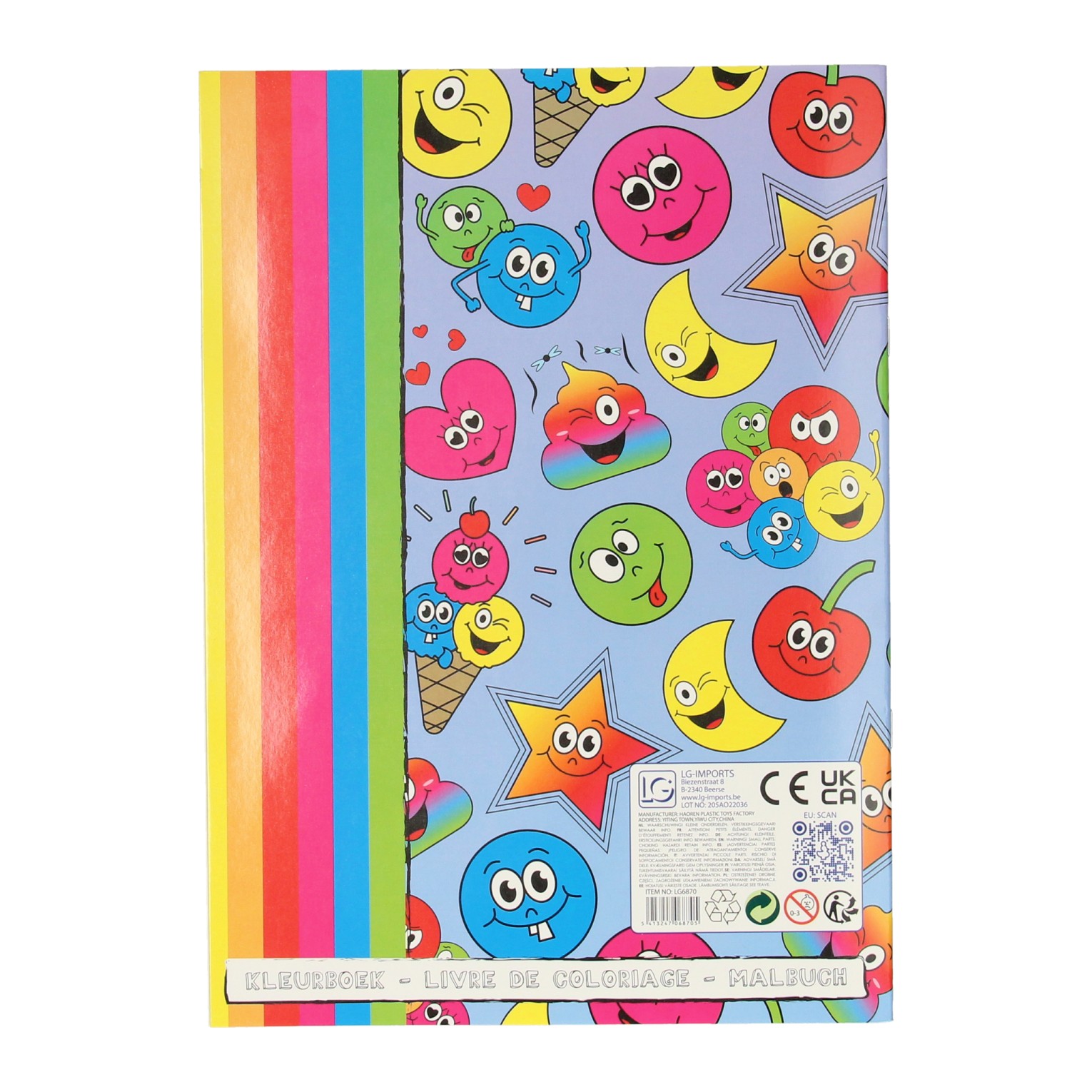 Kleurboek met Stickervel Lachgezicht