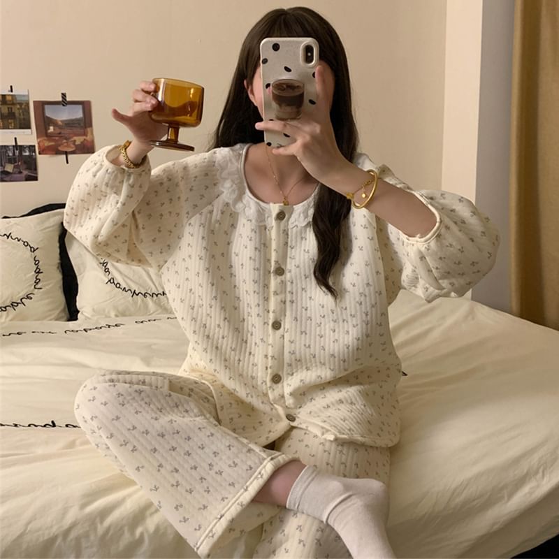 Dazzli - Pyjamaset: Shirt met patroon + Broek