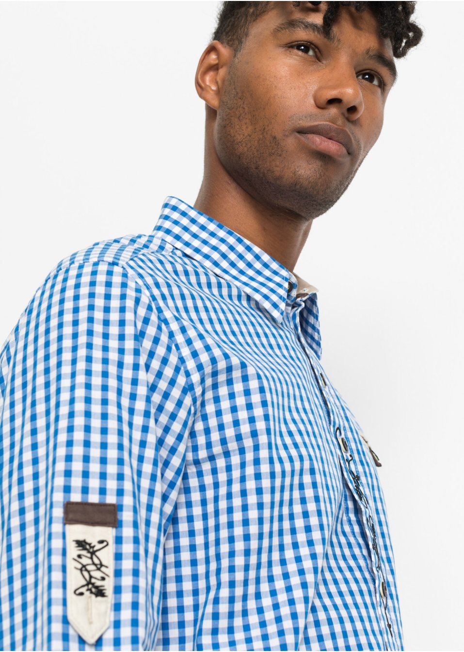 Chemise bavaroise avec manches retroussables