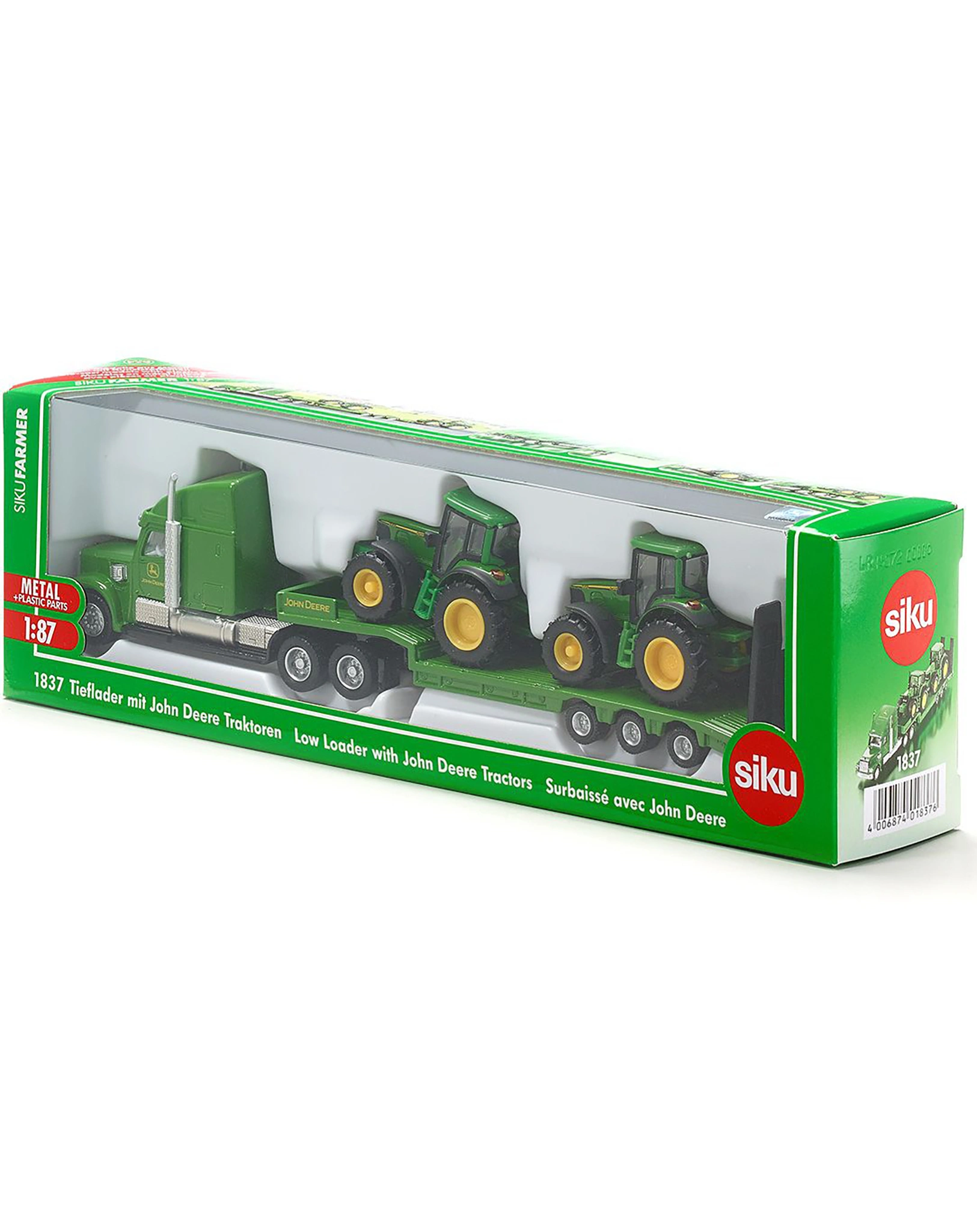Tieflader mit John Deere Traktoren