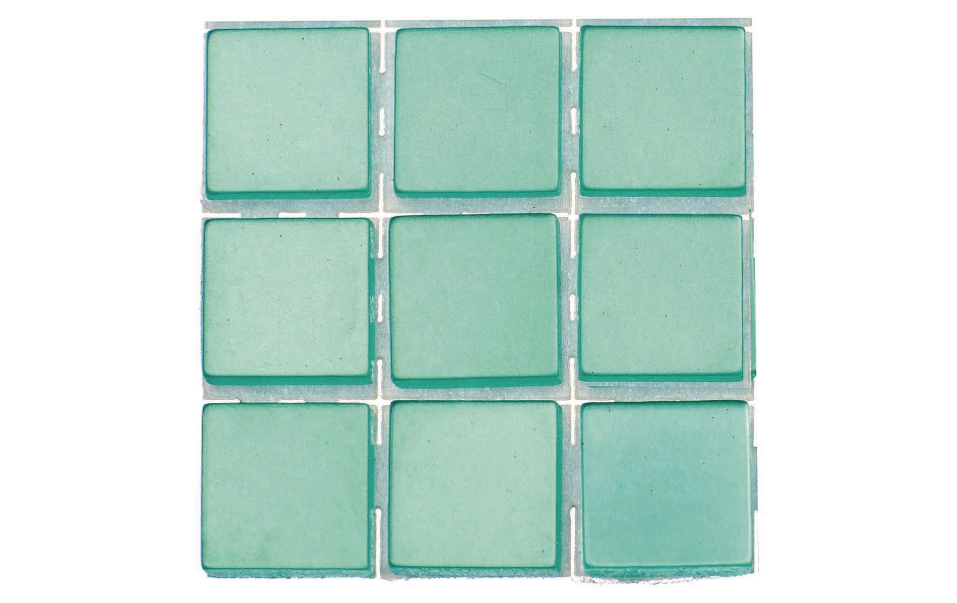 Selbstklebendes Mosaik Poly-Mosaic 10 mm TürkisSelbstklebendes Kunststoff-Mosaik, türkis