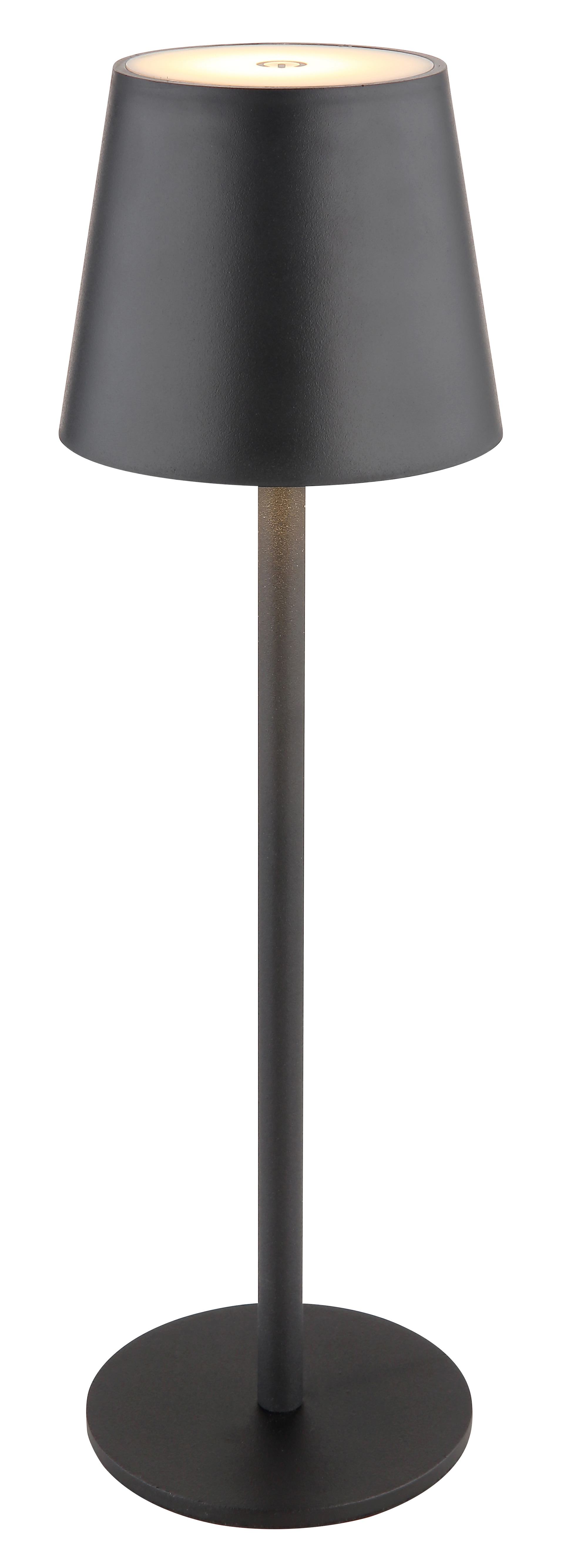 GLOBO Akku LED Tischlampe Vannie 2-teilig schwarz 10,6x10,6 cm H36cm