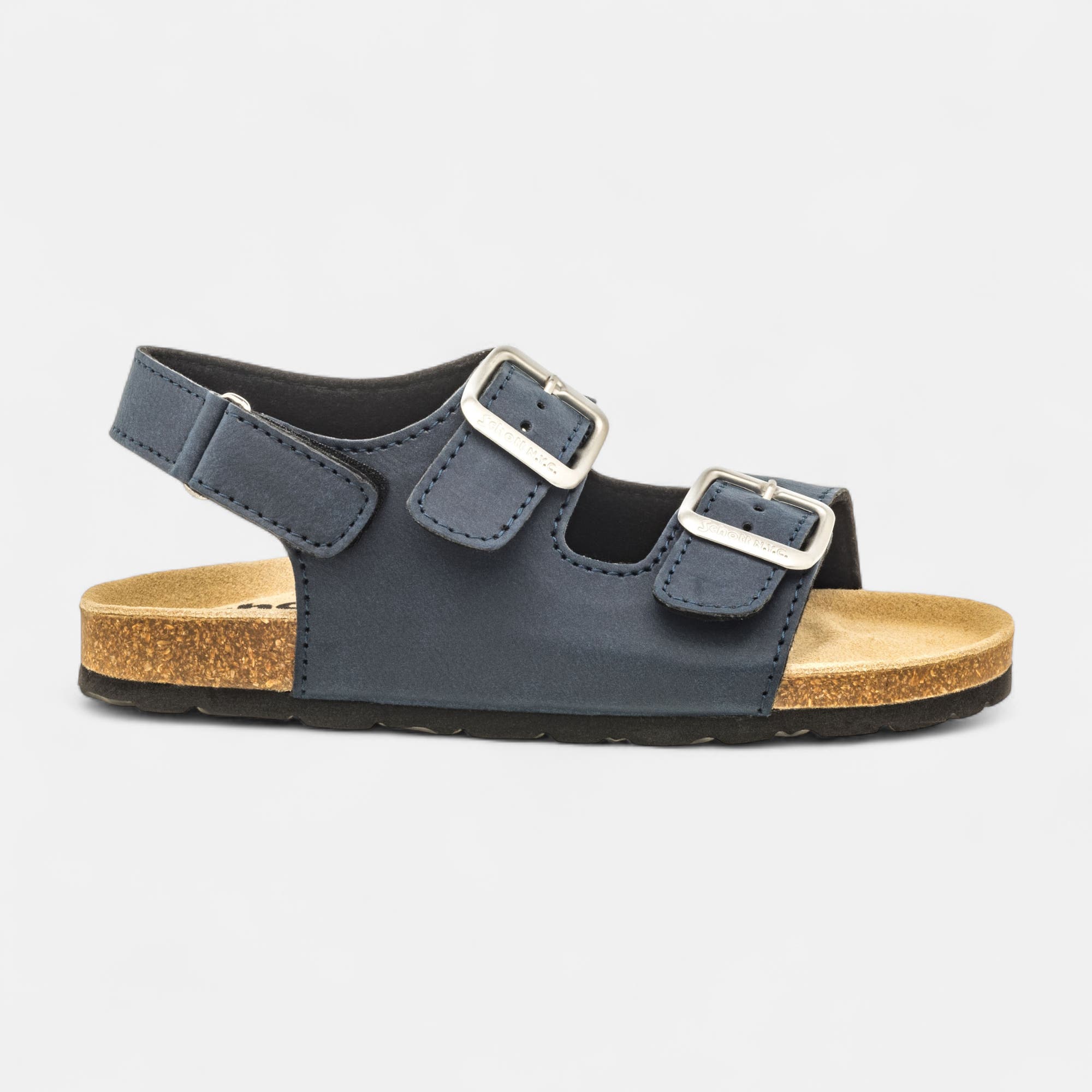 Mules semelle liège Garçon bleu marine
