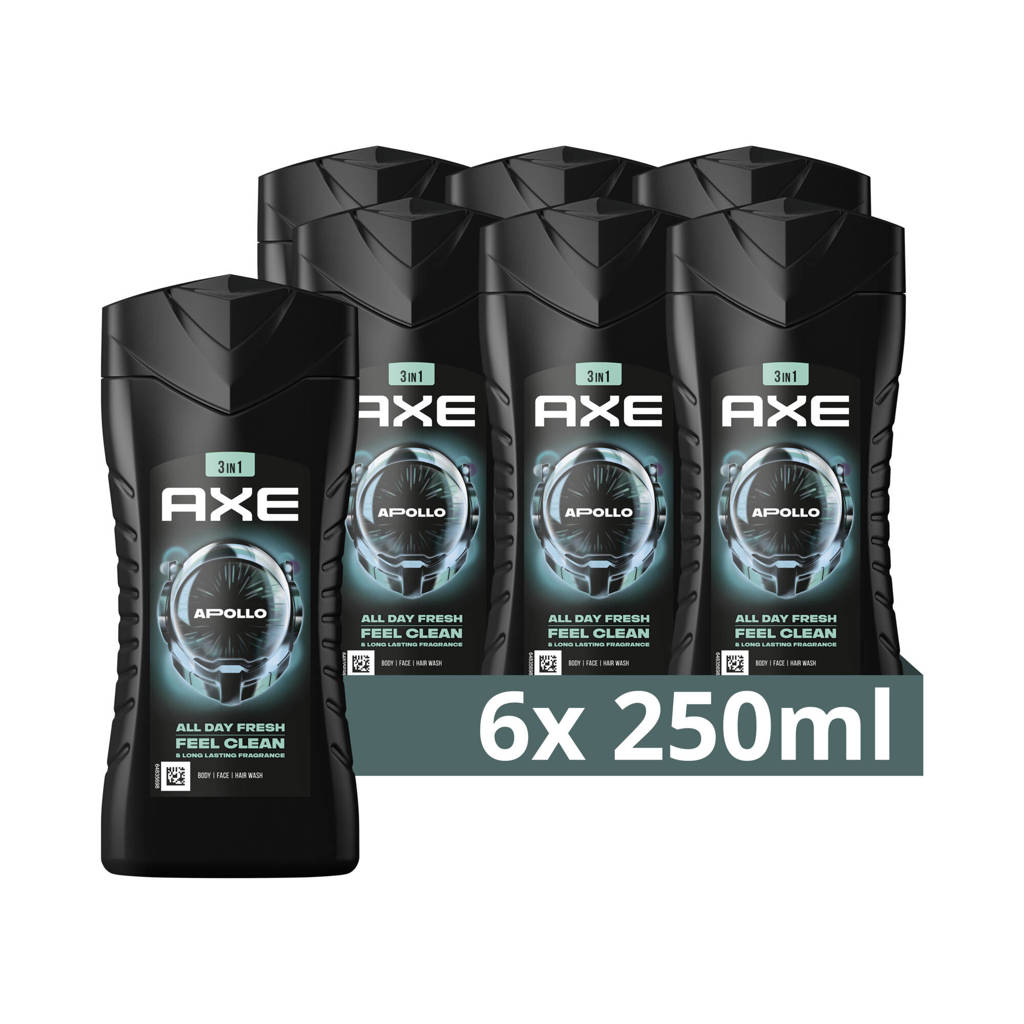 Frisse geurApollo 3-in-1 douchegel - 6 x 250 ml