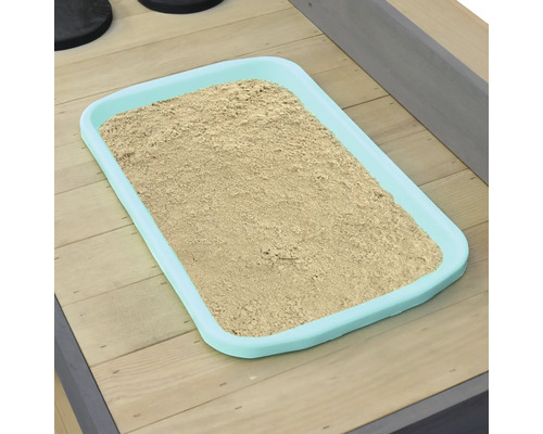 Grote houten zand- en waterspeelkeuken, grijs