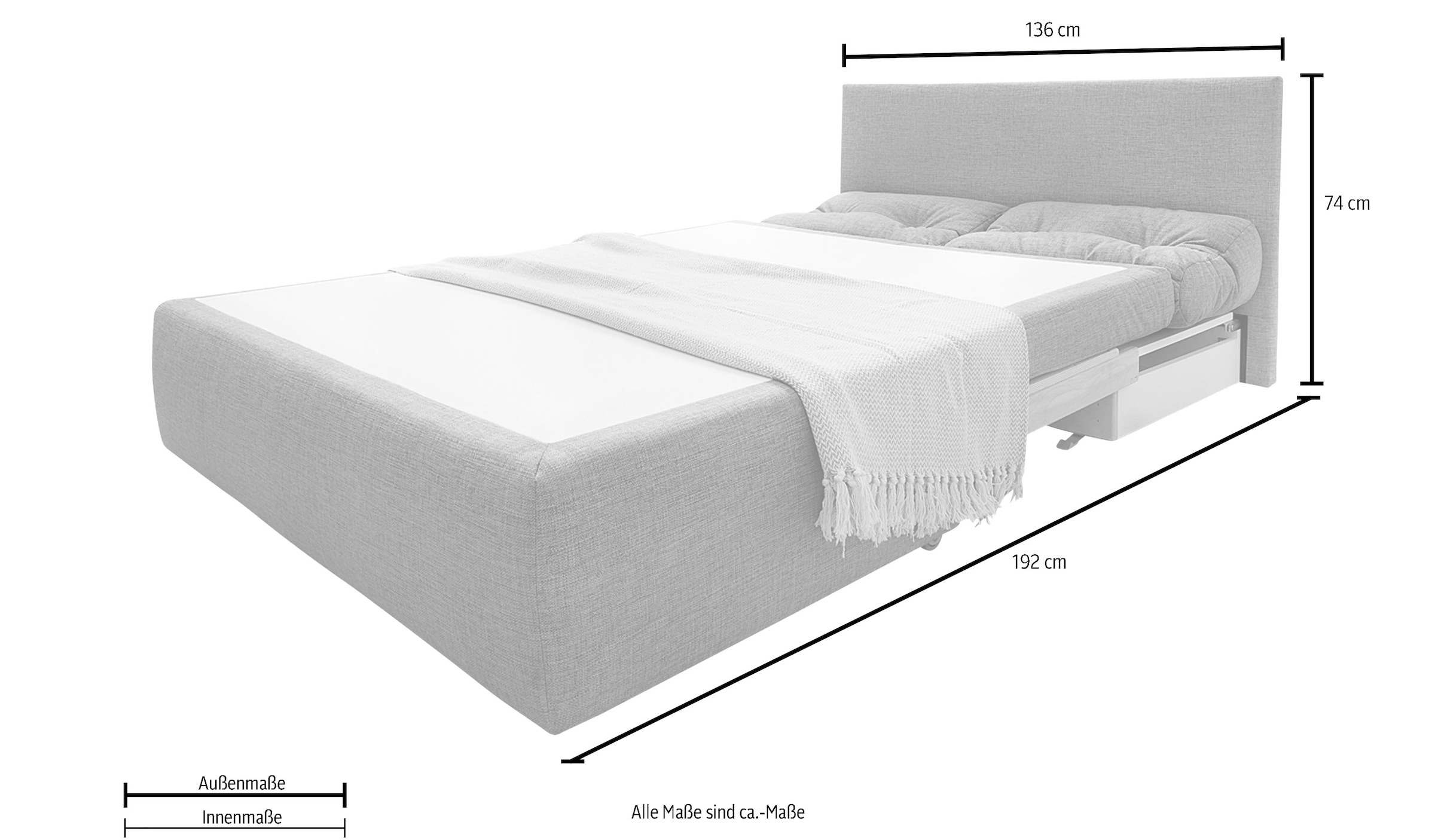 Jockenhöfer Gruppe Schlafsofa »Torben« Platzsparendes Sofa mit Gästebettfunktion und Stauraum