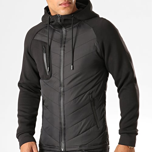 Veste Zippée Super Slim Fit A Capuche TX253 Noir