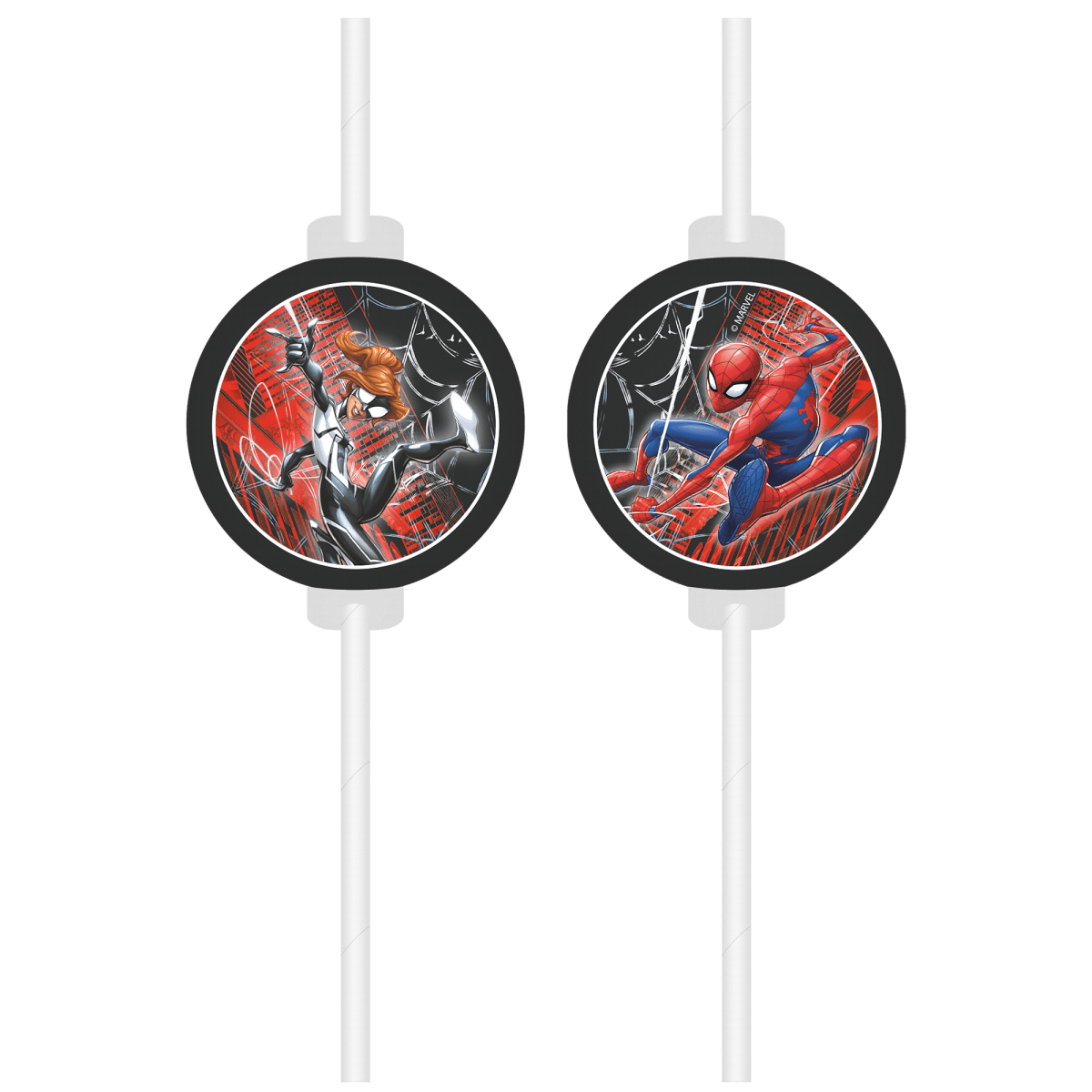 Spiderman Rietjes Papier 4st