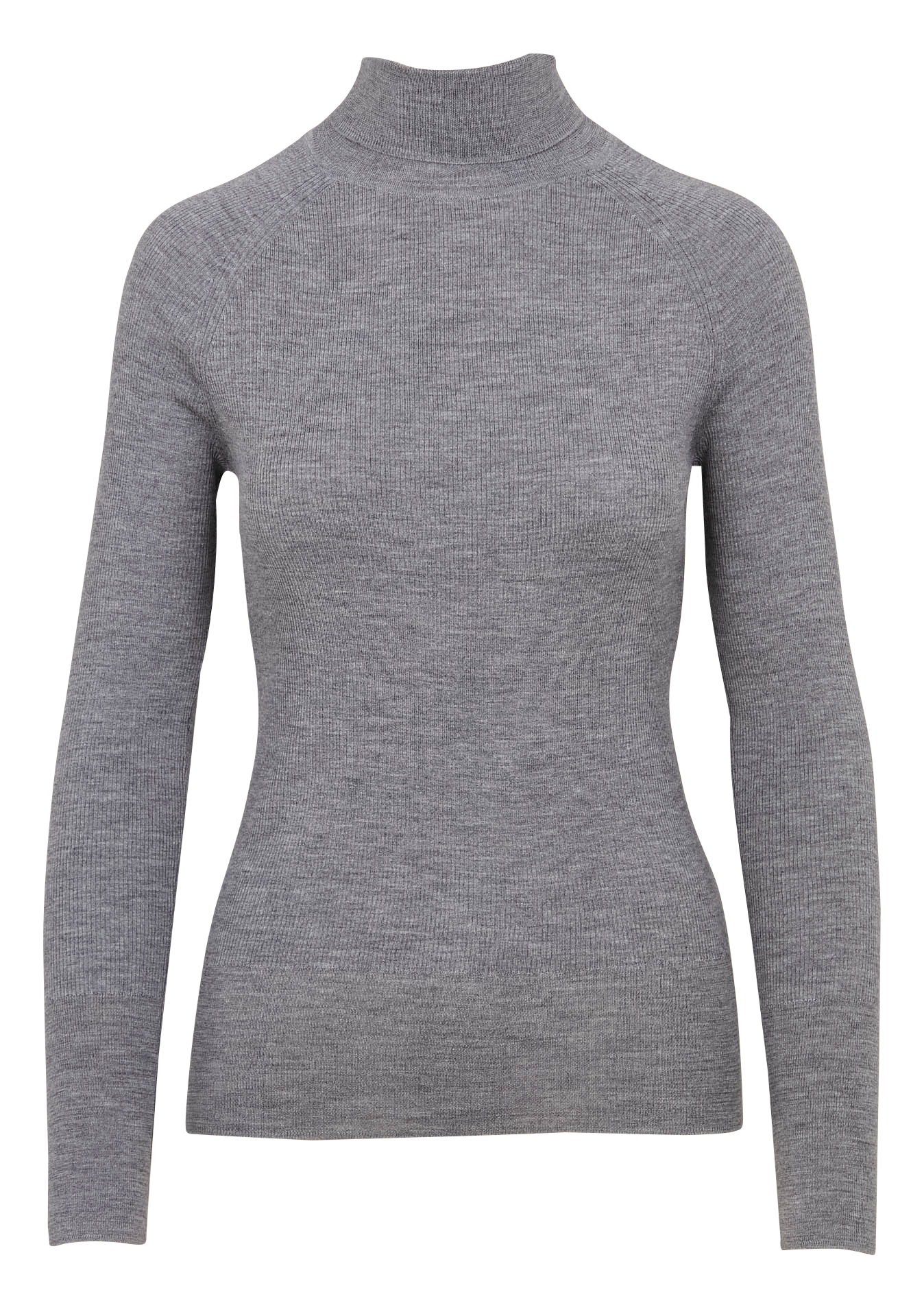MAKIN - Col roulé droit en laine | Gris