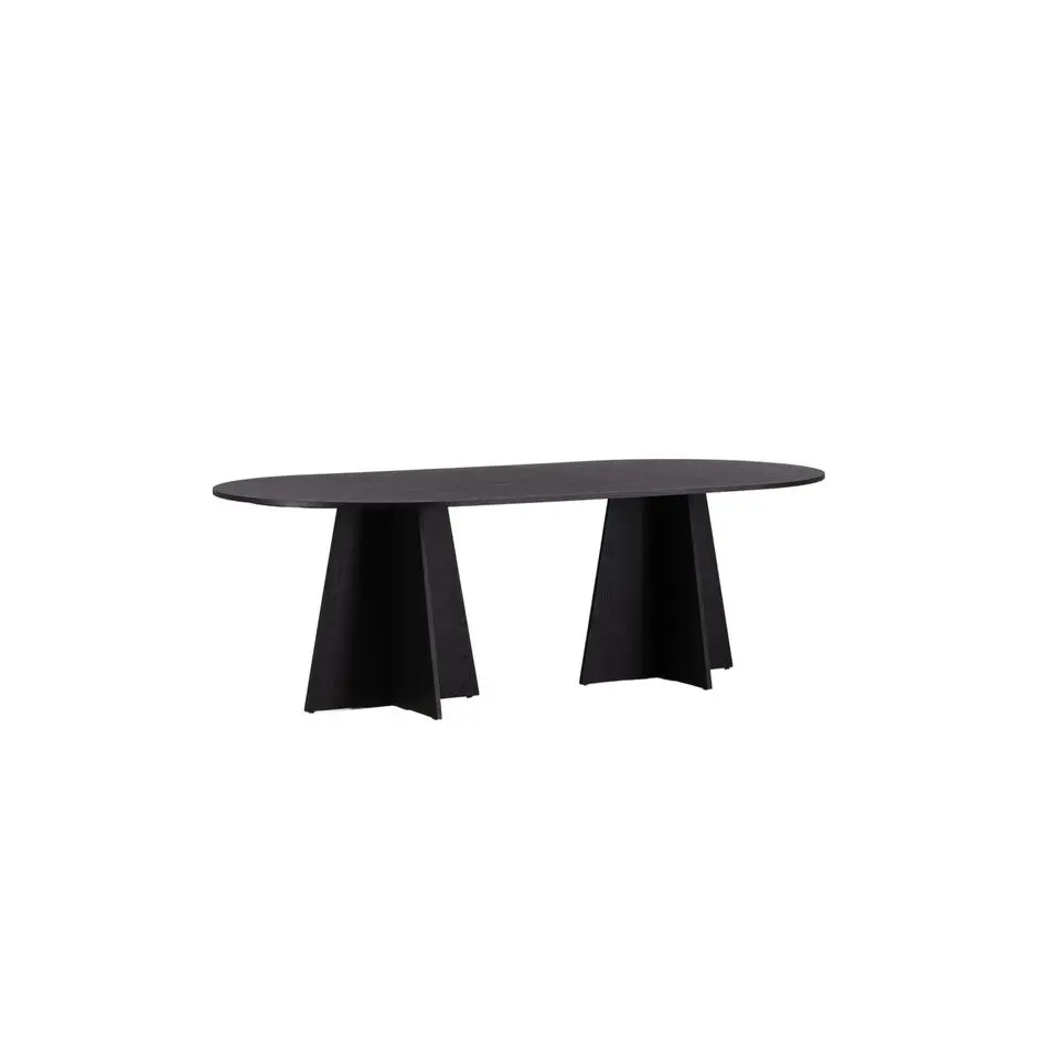 Eettafel Zwart Hout - 230x115x76cm - Bootcut