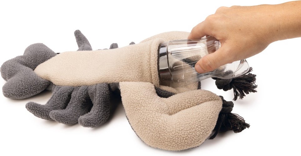 Beeztees hondenspeelgoed Minus One kreeft grijs/beige 41 x 25 x 17 cm