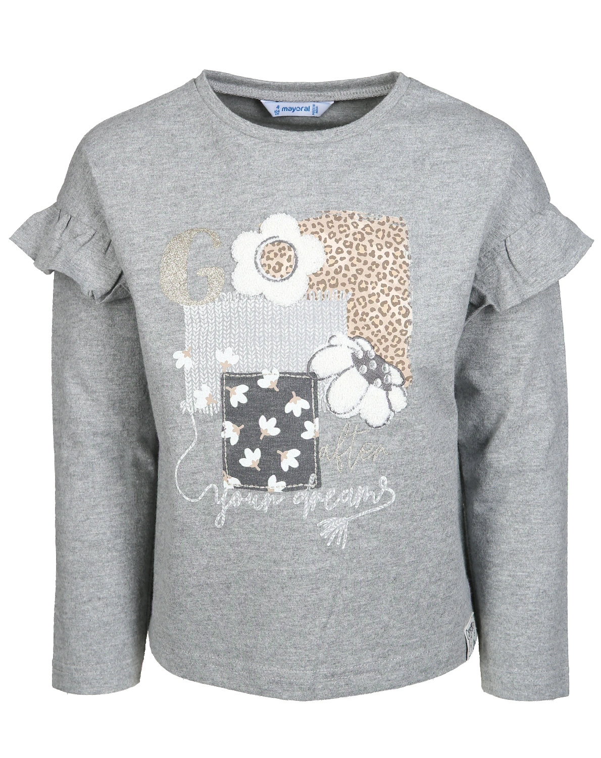 Langarm-Shirt GO AFTER YOUR DREAMS in grau