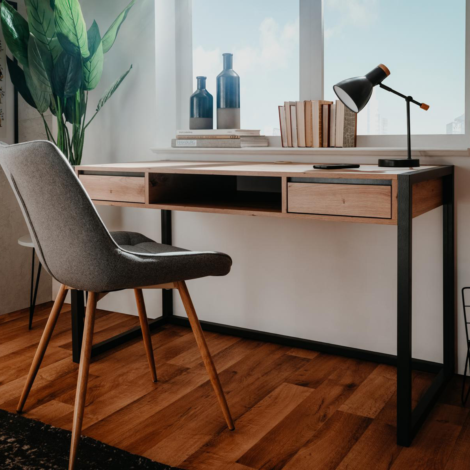 Schreibtisch DENVER - Artisan Eiche-anthrazit - 120 cm
