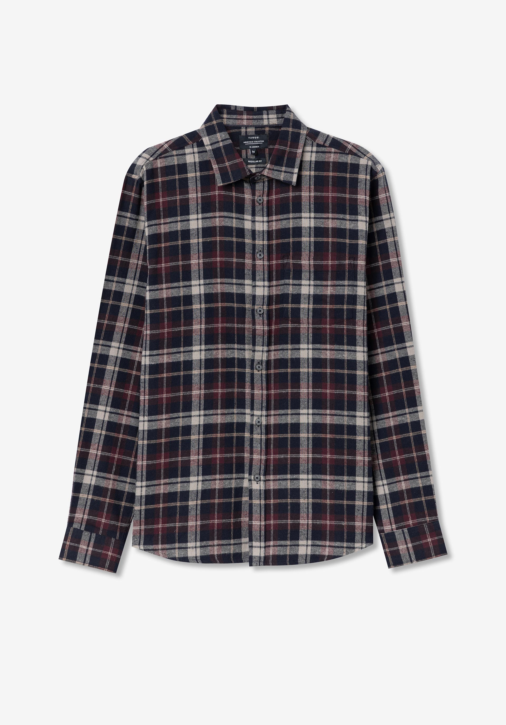 Camisa Regular Fit de Flanela Xadrez
