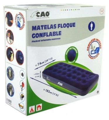 Matelas pneumatique 1 place avec gonfleur intégré CAO