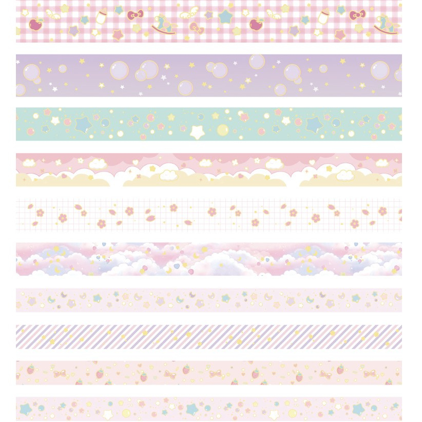 (10er Set) Washi Tape Deko Klebeband Bastel Masking Tape - Lovely Baby
