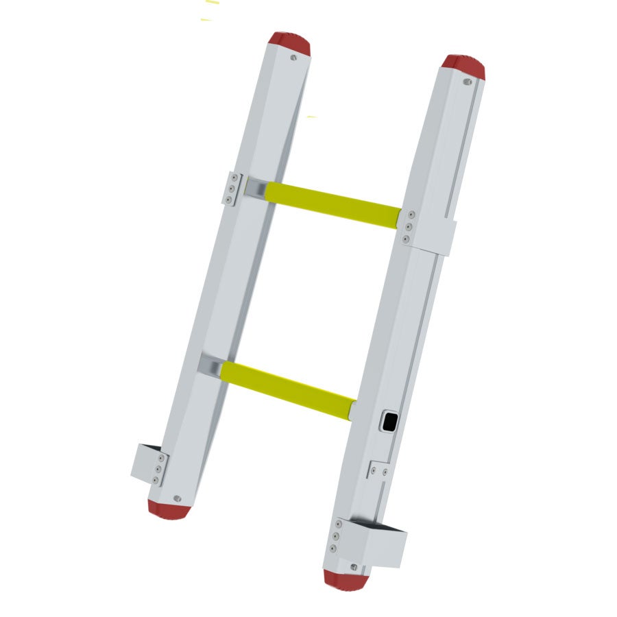MUNK reddingstechniek verlengladder met lichtgevende sportafdekking volgens DIN EN 1147, insteekdeel met 2 sporten