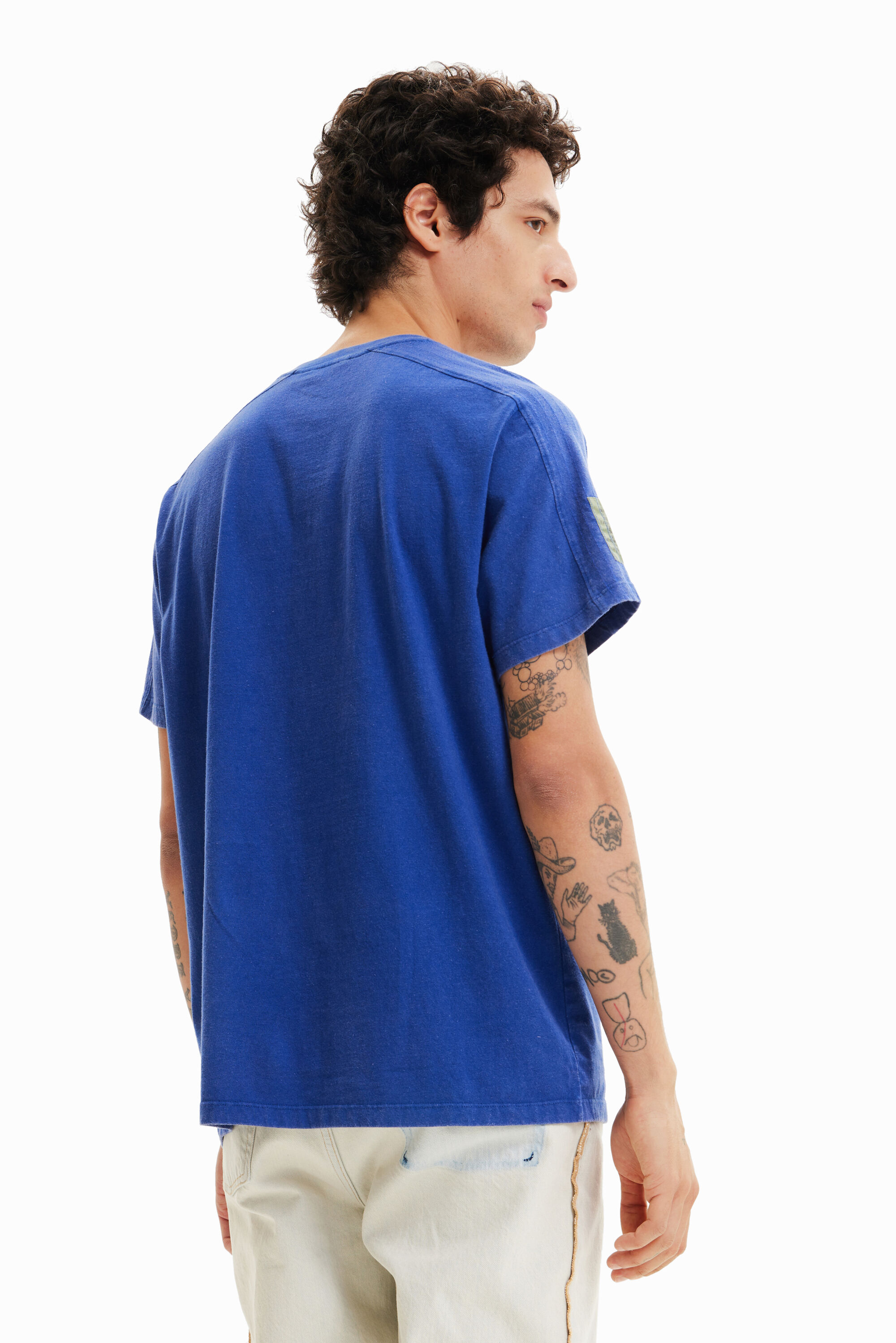T-shirt uni brodé