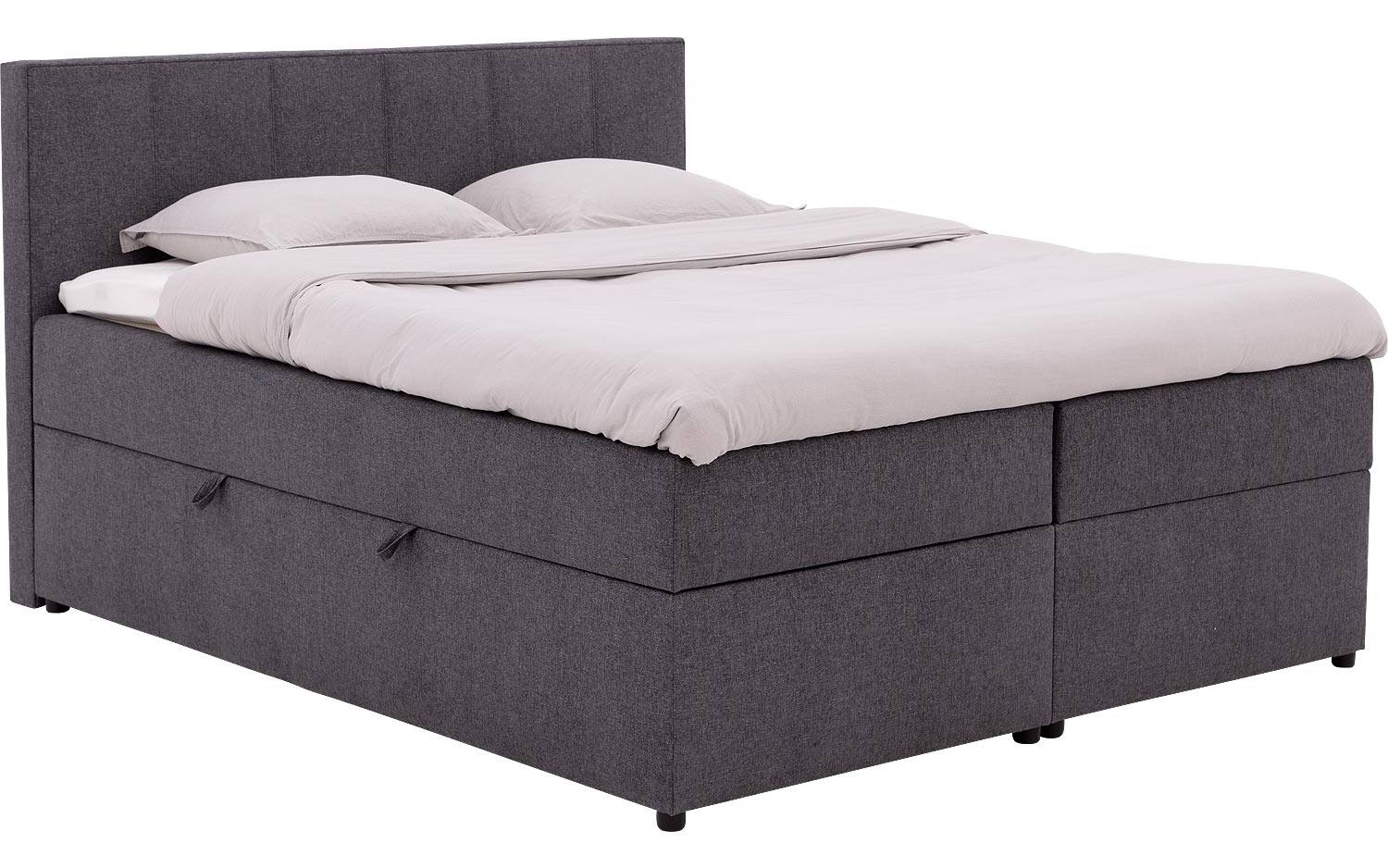 Goossens Boxspring Store met opbergruimte - grijs - 160 x 212 cm cm