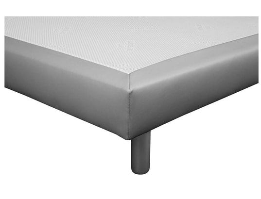CONCEPT1 - Lit déco Cannes 140x190cm gris clair