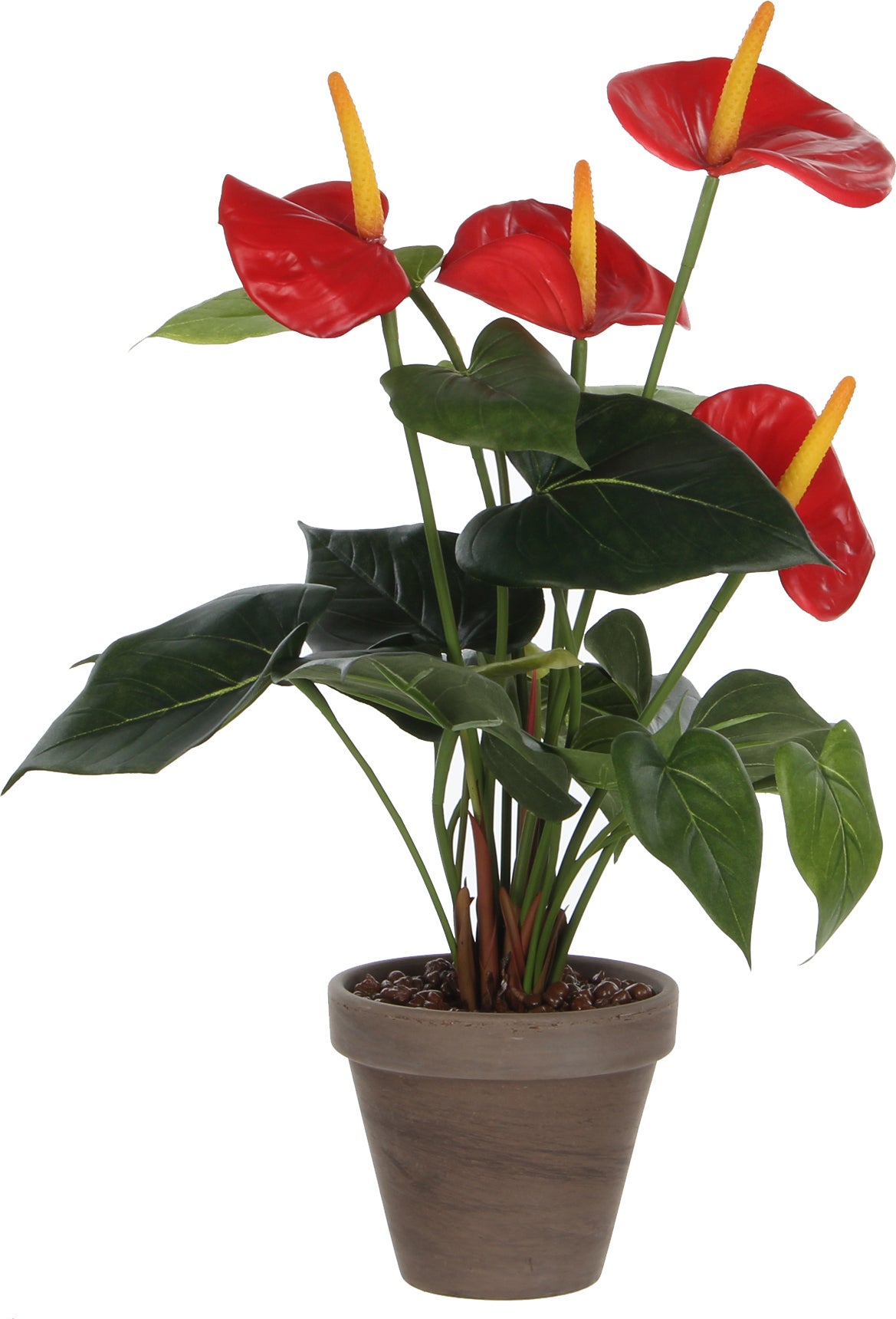 Mica Decorations kunstplant Anthurium rood D 30 H 40 cm