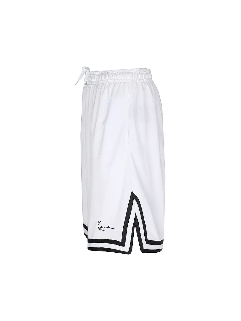 KARL KANI Shorts SIGNATURE MESH weiss
