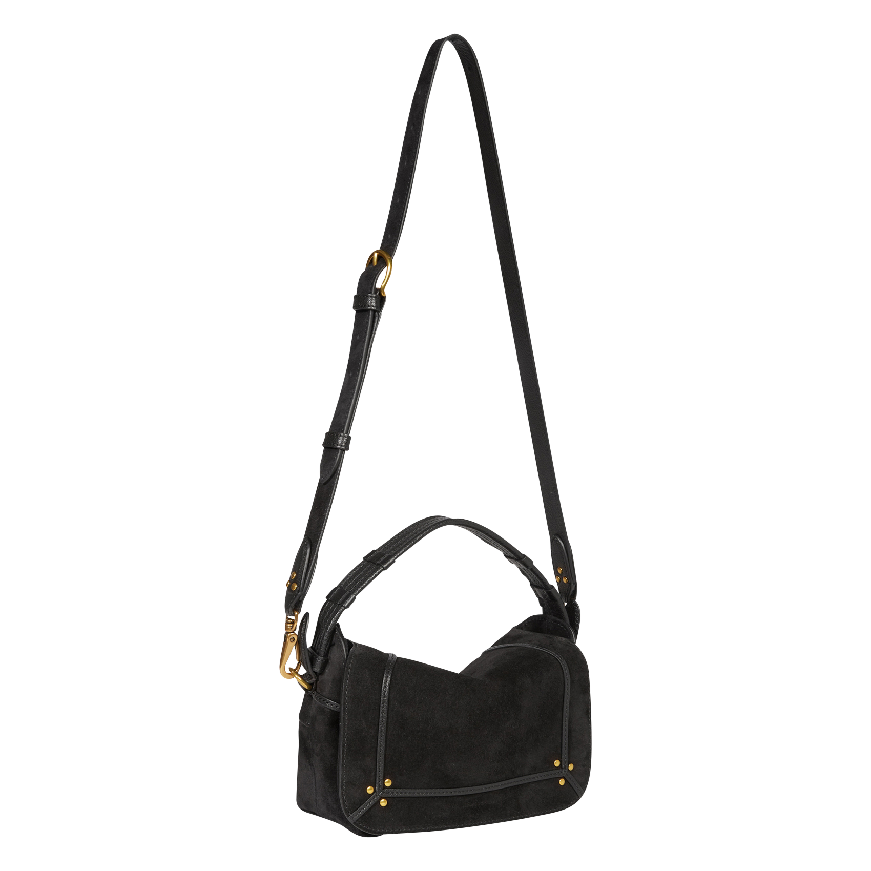 PEPITO S - Sac bandoulière en cuir velours | Noir