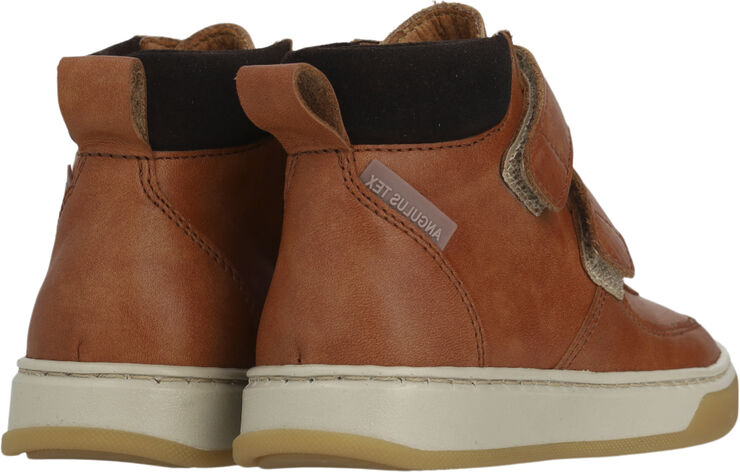 ANGULUS Mid-cut TEX-sneaker med velcro 1789/1779 tan/dark brown